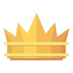 Crown icon, flat style