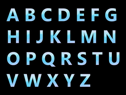 Vector Alphabet Set geometric font