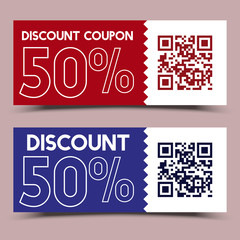 discount coupon with qr code