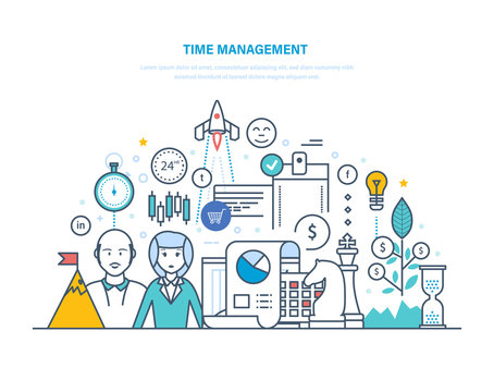 Time management. Planning and organization of working hours, regulation, teamwork.