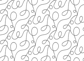 Vector floral background of drawn lines