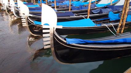Gondolas in Venice Italy © snowflake26