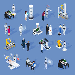 Fototapeta premium Artificial Intelligence Icons Set 