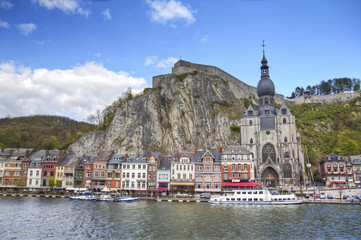 Obraz premium View on the historic city Dinant in Belgium, popular travel destination for tourists