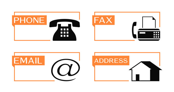 Phone, Fax, Email And Address Banner