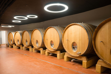 Giant wine barrels