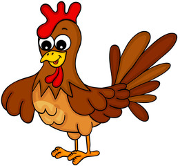 Cute hen chicken

