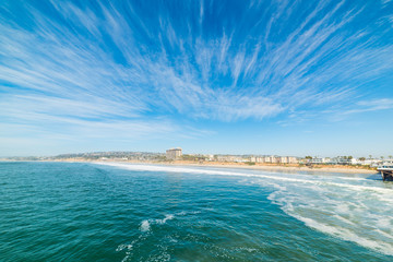 Colorful shore in Pacific Beach