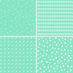 Elegant vector floral pattern set