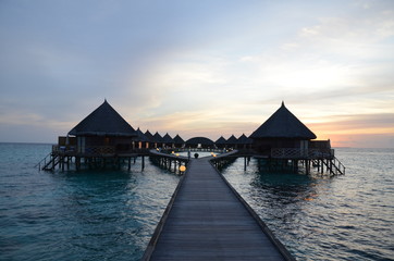 Obraz premium waterbungalows