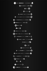 Molecular structure of DNA. DNA. Vector illustration.