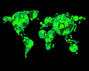World Map, vector illustration, EPS 10. abstract background.