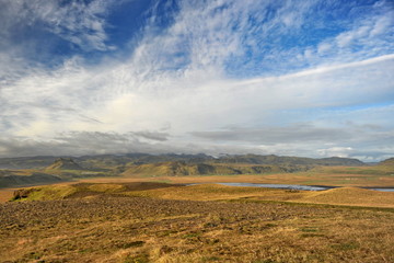 Iceland. Stunning scenery of the southern coast near Cape Dyrholaey