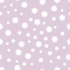 Seamless vector pattern white flovers pink.