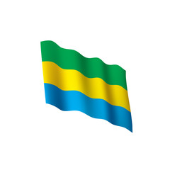 Gabon flag, vector illustration