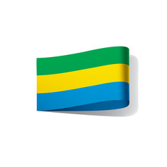 Gabon flag, vector illustration