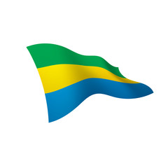 Gabon flag, vector illustration