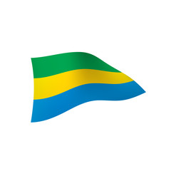 Gabon flag, vector illustration