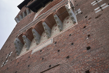 Fototapeta premium Milan, Italy - February 09, 2017 : View of Castello Sforzesco