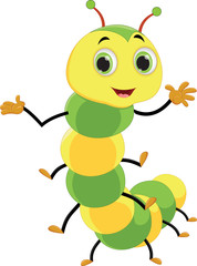 Cute caterpillar cartoon