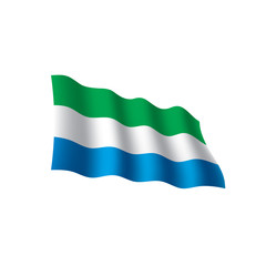 Sierra Leone flag, vector illustration