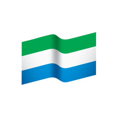 Sierra Leone flag, vector illustration