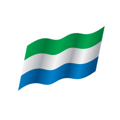 Sierra Leone flag, vector illustration