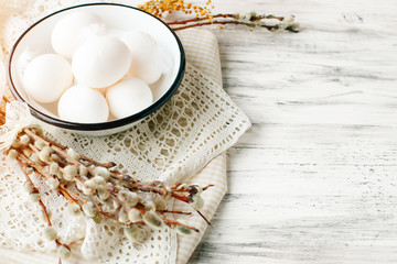 Happy Easter. Congratulatory easter background.