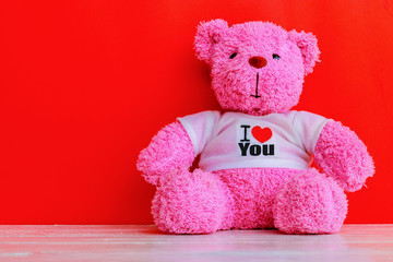 White and pink teddy bear