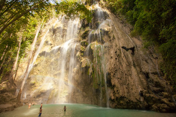 Fototapeta premium Tumalog waterfall on Sebu island, Philippines