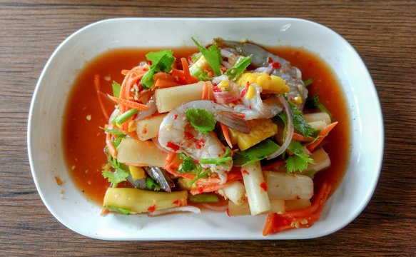 Seafood salad with Spicy