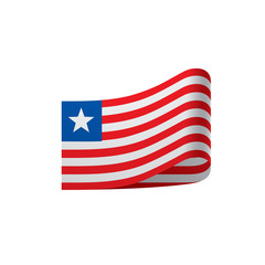 Liberia flag, vector illustration