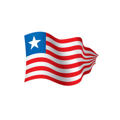 Liberia flag, vector illustration