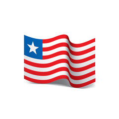 Obraz premium Liberia flag, vector illustration