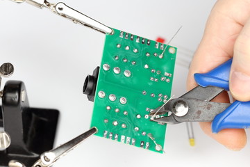 Detailaufnahme von elektronische Bauteilen