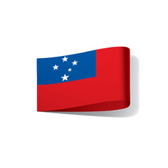 Obraz premium Samoa flag, vector illustration