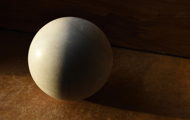 ball in the sharp sunlight