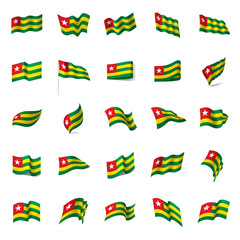 togo flag, vector illustration