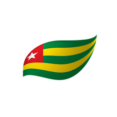 togo flag, vector illustration