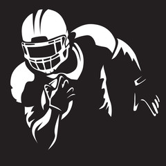 American footbal player 4 black © LIORIKI