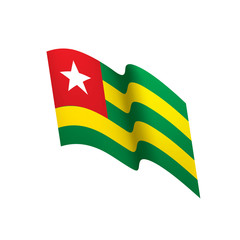 togo flag, vector illustration