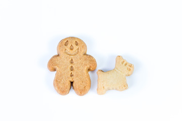 gingerbread man and dog