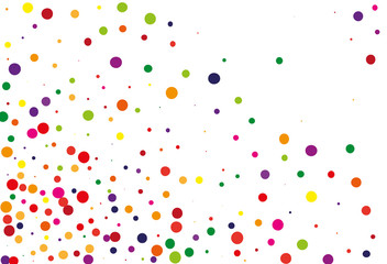 Festival pattern with color round glitter, confetti. Random, chaotic polka dot. 
