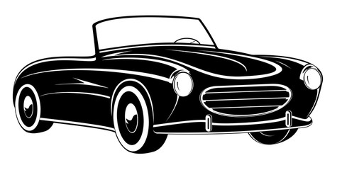Obraz premium Retro car. Vintage car. Sport car