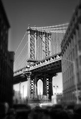 Fototapeta premium Most Brookliński w Nowym Jorku w sepii