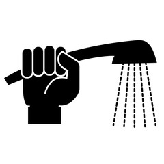 Hand with a shower. Icon