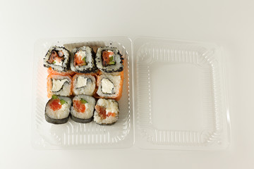 fresh rolls with fish