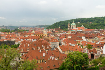 Fototapeta na wymiar Aerial view of Prague, Czech republic