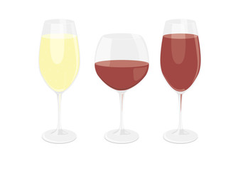 Set of wine glasses