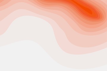 Abstract orange and white topographic contours lines of mountains. Topography map art curve line drawing background with copy space. Paper layer vector illustration.